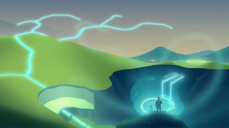 Un paisaje geológico y tecnológico irradia serenidad