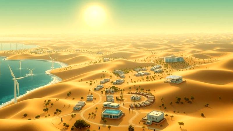 Un paisaje árido fusiona arquitectura y energía