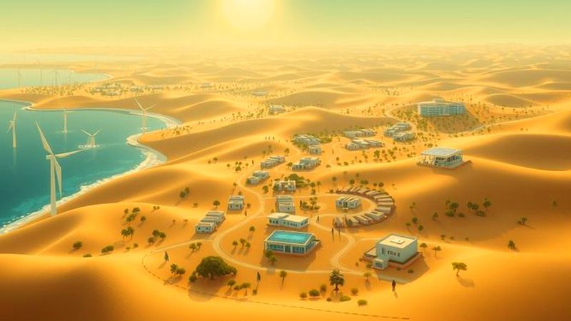 Un paisaje árido fusiona arquitectura y energía