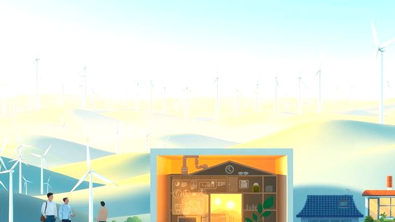 Energía sostenible visualizada en armonía