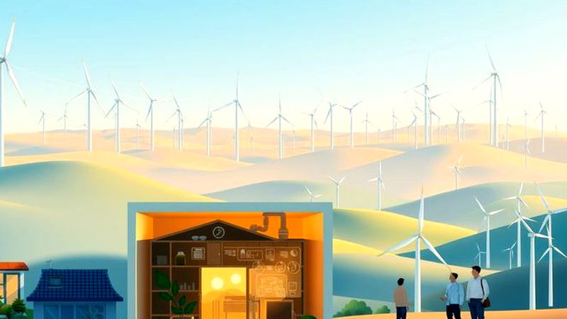 Energía sostenible visualizada en armonía