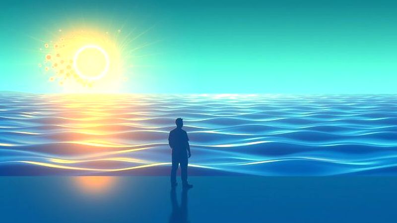 Un océano sereno refleja luz y comprensión