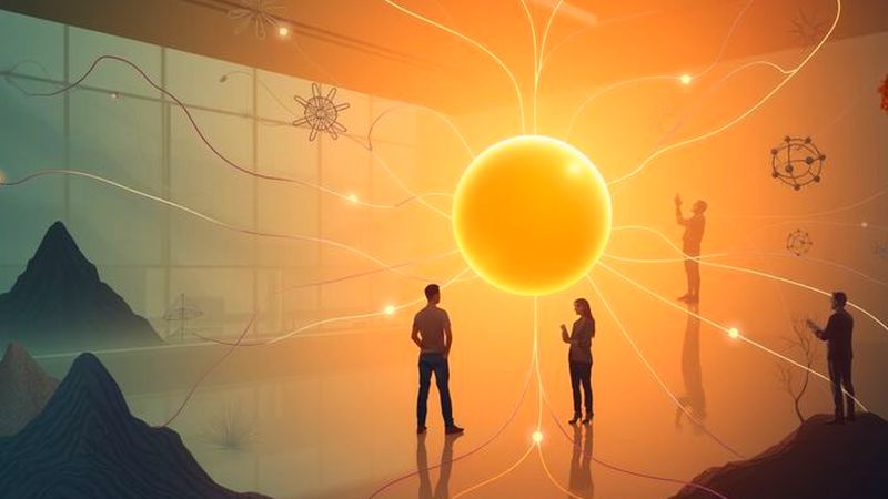 Esfera luminosa revela conexiones interconectadas de la ciencia
